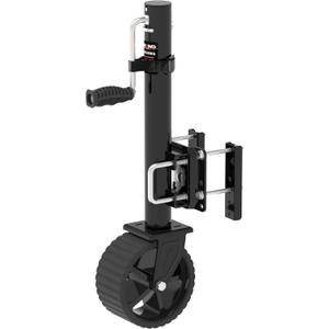 8-inch Wheel Trailer Jack, 13" Vertical Movement, 2000 lbs, for RV, Boat, Trailer and More, Black