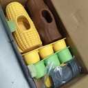 2 Pack Dog Toys for Aggressive Chewers Interactive Indestructible Dog Toys to Keep Them Busy Frozen Treat Toy for Large & Medium Dogs, Reduces Anxiety, Tree Stump & Corn Shapes
