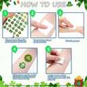 3 x 210Pcs St Patricks Day Tattoos Adult Shamrock Face Stickers 105 Unique Styles of St Patricks Day Temporary Tattoos for Body Women Irish Accessories for Party Decor(clover210)