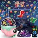 Dinosaur Night Light Projector for Kids Room, Boy Girl Dino Lamp with 10 Soothing Music& Timer, Remote Control, Colorful Projection Effect, High Brightness, Birthday Gifts Dinosaur Toys for Kids 37