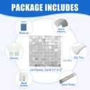 24 Pcs Silver Shimmer Wall Backdrop Panels for Party Decoration, 12 inch x 12 inch Silver Sequin Backdrop for Birthday Graduation Anniversary Engagement