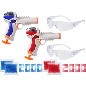 Nerf Pro Gelfire Versus Pack Includes 2 Blasters, 4,000 Gelfire Rounds, 60 Round Capacity, T-Pull Priming, 2 Eyewear, Gifts for Teens Ages 14+