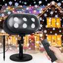 NACATIN Snowfall LED Projector Lights - 2025 Upgrade Christmas Snowflake Projector Lights Outdoor, Christmas Snow Light,Snow Falling Projector Lamp Dynamic Snow Effect for Xmas, Halloween, Party
