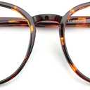 Blue Light Blocking Glasses for Women and Men, Round Frame Computer Gaming Anti Eyestrain & UV Glare RF6213 (Coco Tortoise)