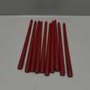 CANDWAX 12 inch Burgundy Taper Candle Set of 10 - Unscented Smokeless Dripless Candlesticks - Candle Sticks for Christmas Decorations, Party Décor, Dinner Table Centerpieces - Burgundy Tapers