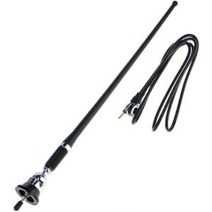 NC 16.9 Inch Car FM AM Radio Antenna, Flexible Mast Radio FMAM Antenna Universal Car Stereo Auto Roof Fender Radio AM FM Wing Mount Signal Aerial Antenna with Antenna Extension Cable
