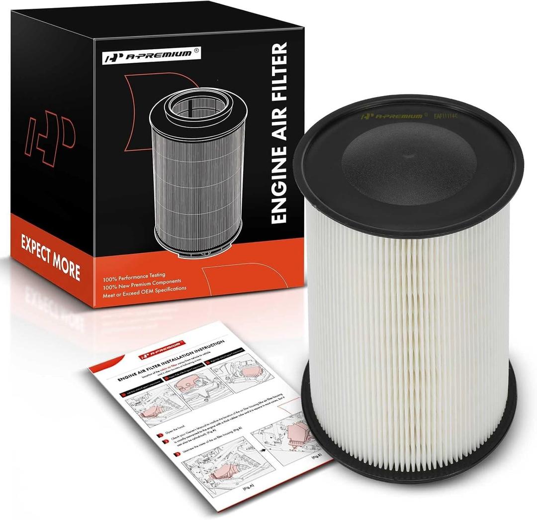 A-Premium Engine Air Filter Compatible with Ford Escape, Focus, Transit Connect & Lincoln MKC, 2012-2019, Radial Seal, Replace# 7M519601AC