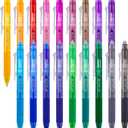 ParKoo 18 Colors Retractable Erasable Gel Pens Clicker, Fine Point 0.7mm, Make Mistakes Disappear, Comfort Grip for Journaling Drawing Writing Planners
