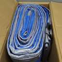 RAINDEWAY Tarps - 20x30 Feet, 5.5 Mil Thick, Multipurpose Waterproof Poly Tarp Cover with Metal Grommets and Reinforced Edges, Silver/Blue Large Tarp
