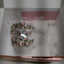 Aoshin Initial Glass Cup for Women, 12 Oz Rose Double Walled Glass Coffee Mugs, Personalized Gifts for Women, Initial Coffee Tea Mug with Scarf, Birthday Wedding Gifts for Her Mom Teacher (ROSE-Y)