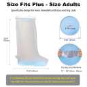 Non-Slip Waterproof Extra Wide Leg Cast Cover for Shower - Protector for Surgery Wounds, Bandage, Large Cast, Knee Immobilizer/Brace, Walking Boots (30 in. Long)