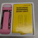 Glocusent USB Rechargeable Book Light, Portable Clip-on LED Reading Light, Reading Lights for Books in Bed with 3 Amber Colors & 5 Brightness Dimmable, Compact & Long Lasting, Perfect for Book Lovers (Pink)