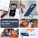 BENTIACC Liquid Silicone Magnetic Case for iPhone 13/14, Dark Blue