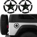 Hooke Road Car Body Stickers Bumper Decals Decoration Trim in Black for Jeep Wrangler YJ TJ JK JL Gladiator Tacoma Tundra RAM Pickup Truck - Pair,6.3inches