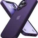 for iPhone 16 Case [16FT Military Grade Shockproof], Anti-Slip Anti-Scratch, Slim Translucent Frosted Matte Protective Cover, iPhone 16 Phone Case 6.1", Purple