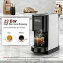 5 in 1 Single Serve Coffee Maker for K-Cup Pods, Nespresso Original, Dolce Gusto, ESE 44mm and Ground Coffee, 19 Bar Espresso Coffee Machine with Fast Brewing for Home Kitchen Office, Classic
