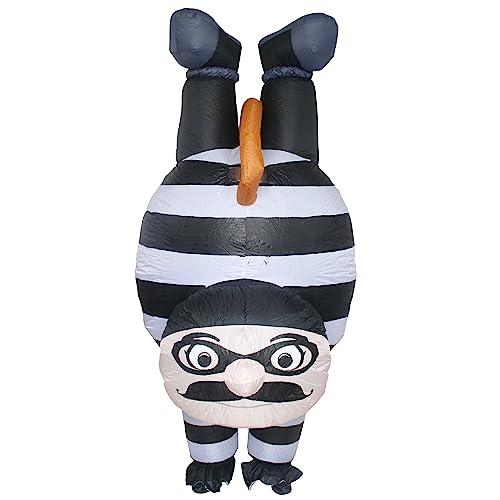 IRETG Inflatable Robber Costume for Adults Halloween Funny Blow-Up Costume