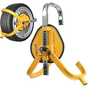 AUTOXBERT Upgraded Wheel Boot Lock for Trailer, 1 Pack 13"-17" Heavy-Duty Anti Theft Tire Wheel Lock Clamp, Adjustable Trailer Boot Lock for RV Trailers, Cars, Trucks, SUVs