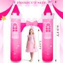 Sotiff 10ft Princess Inflatables Arch Decoration Blow-up Pink Castle Outdoor Decor with Built-in LED Light Blower for Girls Indoor Outdoor Yard Party Holiday Birthday Supplies