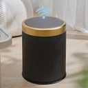 URALFA 3.7 Gallon Motion Sensor Bathroom Trash Can with Lid Automatic Waterproof Touchless Garbage Can, Smart Plastic Trash Bins Suitable for Toilet, Office, Bedroom, Kitchen (Dark Grey)