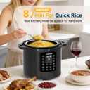 CARORI 8Qt 12-in-1 Electric Pressure Cooker, 1200W, Quick Meals, Time-Saving, Healthy, Easy Cooking Appliance, Slow,Rice,Steamer, Sauté, Yogurt Maker, Warmer & Sterilizer,Safer Venting Design, Black