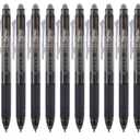 ParKoo Retractable Erasable Gel Pens Clicker Fine Point 0.7 mm, No Need for White Out, Black Ink for Completing Sudoku and Crossword Puzzles, 12-pack