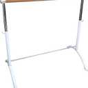 Ballet Barre Portable for Home I Adults & Children, Lightweight, Adjustable, White Ballet Bar, Freestanding Barre Equipment for Home - Perfect for Exercise, Balance & Flexibility (Single Barre)