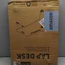 BUYIFY Folding Lap Desk, 23 Inch Portable Wood Black Laptop Bed Desk Lap Desk with Cup Holder, for Working Reading Writing, Eating, Watching Movies for Bed Sofa Couch Floor