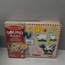 Melissa & Doug Farm Animals Sound Puzzle - Wooden Peg Puzzle with Sound Effects (8 pcs, 2 Packs)