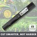 Terre Products, 3 Pack High Lift Lawn Mower Blades, 42 Inch Deck, Compatible with John Deere x300, D105, D125, D130, LT160, LT135, Z225 EZtrak, Replaces AM137327, AM141032, AM141034, M154061, M154062