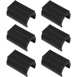 DOITOOL 25 Pcs Bar Stool Foot Rail Protectors - Non-Slip U Shape Chair Leg Floor Protectors - Plastic Chair Leg Protectors for Hardwood Floors for Trampoline, Jumping Bed19mm (4X1.9CM)