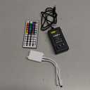 Yiliaw 44 Key IR Remote Controller Kit - Wireless Rectifier Control Box & DC 24V 3A Power Supply Adapter for RGB LED Strip Lights
