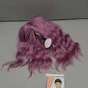 Short Bob Wigs 14" Pink Wigs with Bangs for Women Wavy Shoulder Length Synthetic Wig Colorful Cosplay Daily Party Wigs for Women