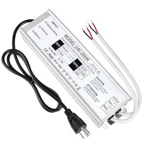 LightingWill LED Driver 250 Watts Waterproof IP67 Power Supply Transformer, 85-265V AC to 12V DC Low Voltage Output, Adapter with 3-Prong Plug 3.3 Feet Cable for Outdoor Use, Computer Project