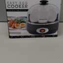 Elite Gourmet EGC007CHC# Rapid Egg Cooker, 7 Easy-To-Peel, Hard, Medium, Soft Boiled Eggs, Poacher, Omelet Maker, Auto Shut-Off, Alarm, 16-Recipe Booklet, Charcoal Grey