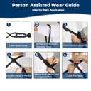5702957 Arm Sling, Adjustable shoulder Strap with 4-Lab Lock, Breathable fabric for All-Day Comfortable, Black (Large: Height 5'10"-6'4",Weight 180-235 lb)