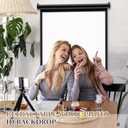 Colingmill Retractable White Backdrop 36 x 55in, ID Photo Background Screen, 30.7 x 52 inches