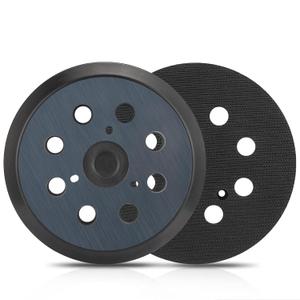 2 Pack 5" 8 Hole Hook & Loop Replacement Sander Pads Compatible with Makita Orbital Sander BO5010 BO5030K BO5031K BO5041K, Replacement Parts #743081-8/743051-7 (3 Screw Holes Sander Pads