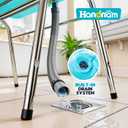 Foldable Dog Bath Tub, Portable Dog Washing Bathing Station with Adjustable Height, Stainless Frame