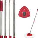 Mop Handle for Ocedar, Mop Handle for O Cedar, Spin Mop Replacement Handle for O Cedar, 4-Section Spin Mop Handles and Base for Ocedar, 30" to 58" Mop Stick Pole Handle and Base for Ocedar Spin Mop