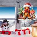 VODAPYC Christmas Diamond Art Hanging Kit for Adults, DIY Double Sided Special Shaped Diamonds Art Window Pendant Ornament for Home Decor(Gingerbread Man)