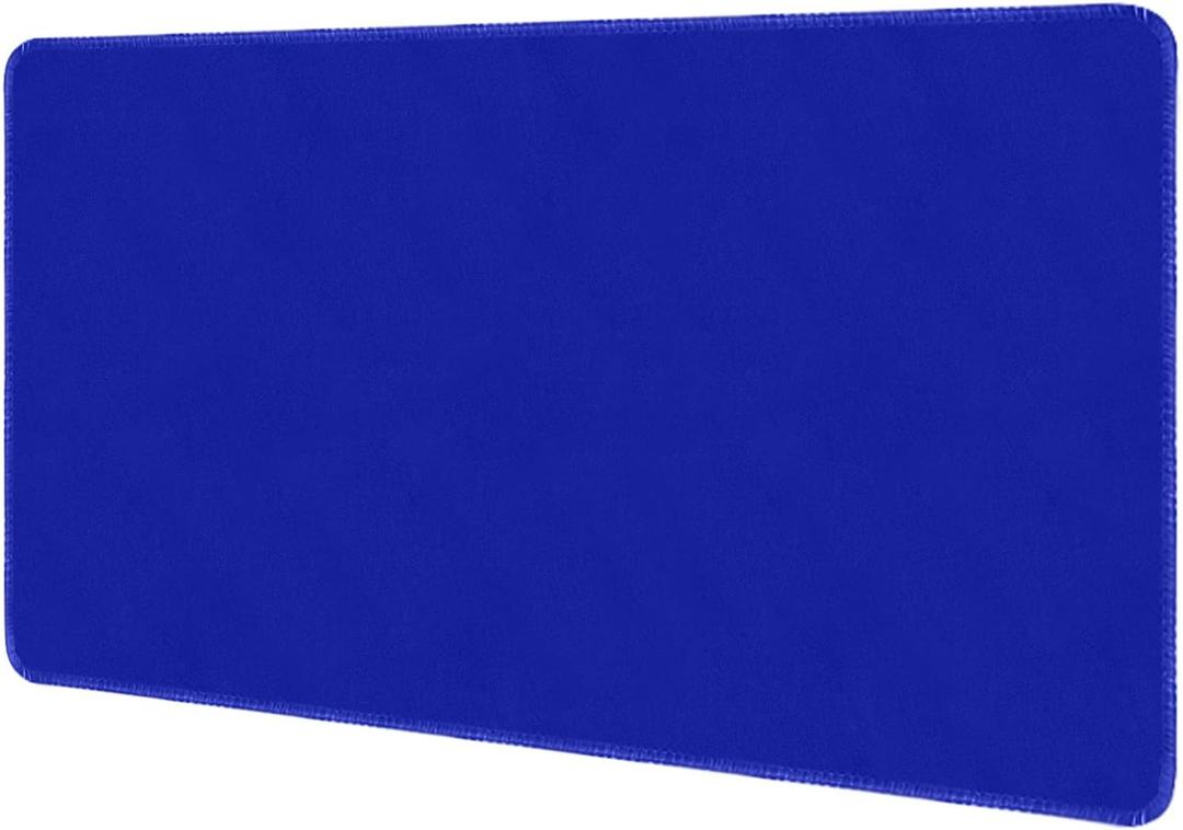Large Tabletop Game Playmat, Water and Stain Resistant Non-Slip Desk Mat, Mahjong and Card Games MAT with Thick Stitched Edge Cushioned Rubber Base (200 * 100cm * 2mm) Blue, 39.4" x 78.7"