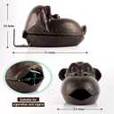 Cigar Ashtrays, Monkey Ashtrays for Smokers,Ashtrays for Patio Indoor Home Decor Garden Cast Iron,Cigar accessories for Men,Cigar Gifts for Men Unique, 5.1 x 3.5 x 2.9 inches