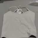 Womens Workout Tops Cross Back Padded Color Block Longline Sports Bras for Women Tank Tops with Built in Bras Square Neck Crop Gym Yoga Active Wear Athletic Work Out Sports Bra Top Bone S