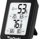 Digital Hygrometer with Max and Min Records 10s Fast Refresh Accurate-Hygrometer Room Thermometer Indoor for Home/Bedroom/Baby Room/Office/Greenhouse/Cellar (Black)