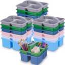 Geelin 24 Pack Classroom Caddy Bulk, 9.3 x 8.5 x 5.1 inch, Morandi