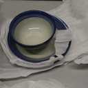 4-Piece Blue Ceramic Dinnerware Set, Plate, Dish, Bowl, Spoon, Japanese Hand-painted Tableware set, A Good Tableware (BS)