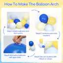 Blue and Yellow Balloon Arch Kit, Lemon Balloon Garland with Pastel Yellow Pastel Blue White Balloons for Lemon Bridal Baby Shower Birthday Party Decorations