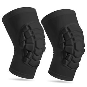 Wrestling Knee Pads for Kids Youth Adult, Knee Compression Sleeve for Basketball Volleyball Football, 1 Pair Short Knee Pads Sleeves ((#2) Black-2pcs, Small)