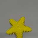 Squeaky Dog Toys - Starfish Natural Teeth Cleaning Toy for Small & Medium Dogs - Yellow